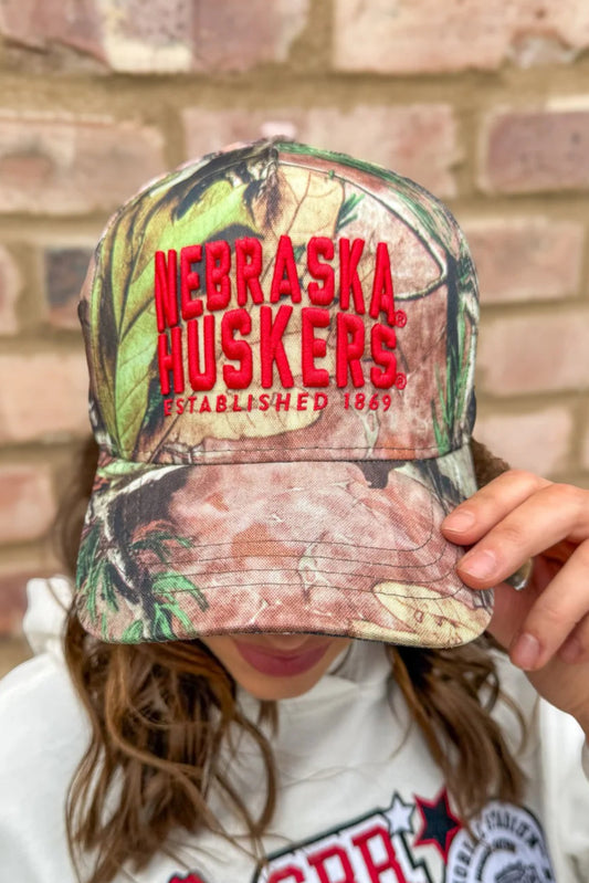 Nebraska Brando Camo Canvas Trucker Hat