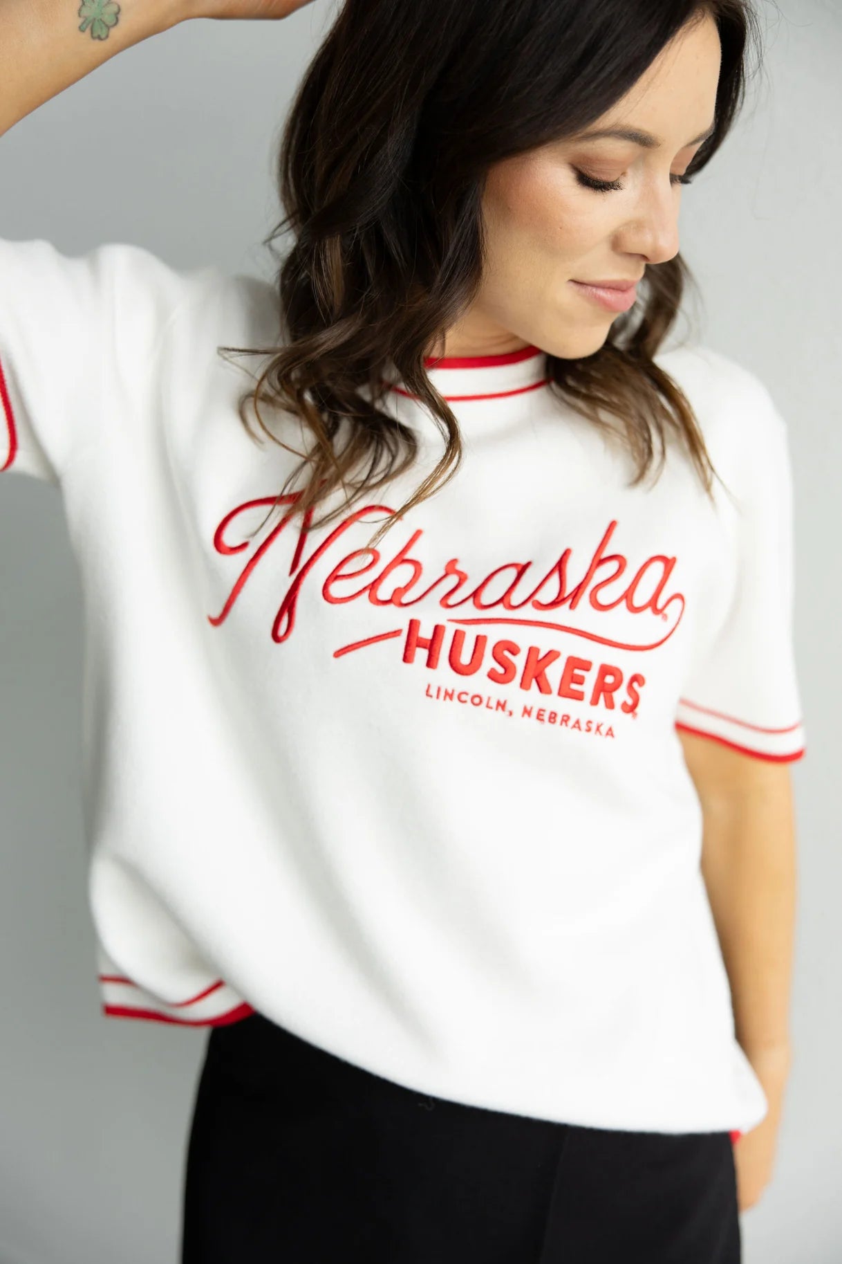Nebraska Clayton Luxe Sweater Tee