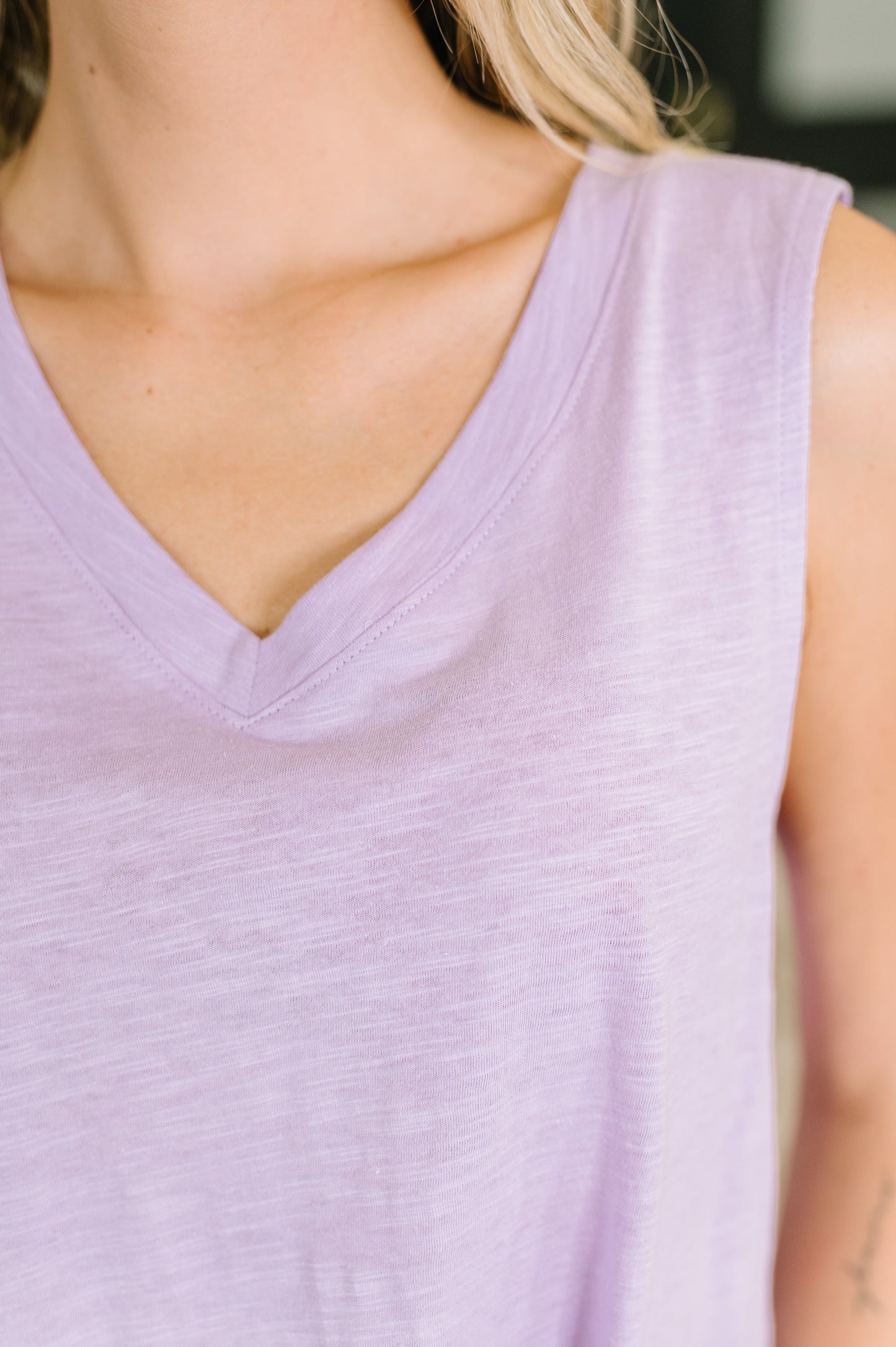 Getting Good V-Neck Tank in Lilac (Online Exclusive)