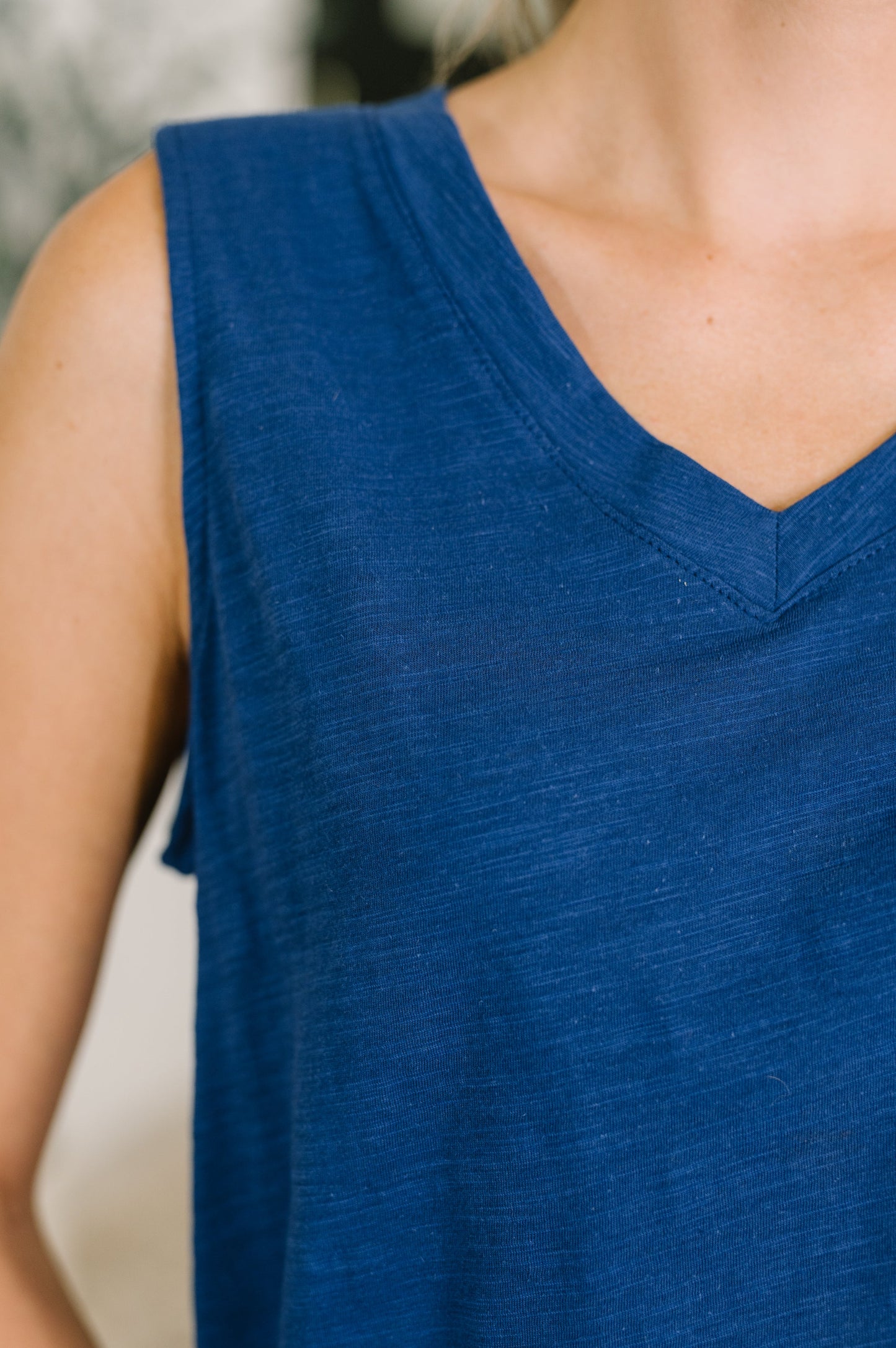 Getting Good V-Neck Tank in Navy (Online Exclusive)