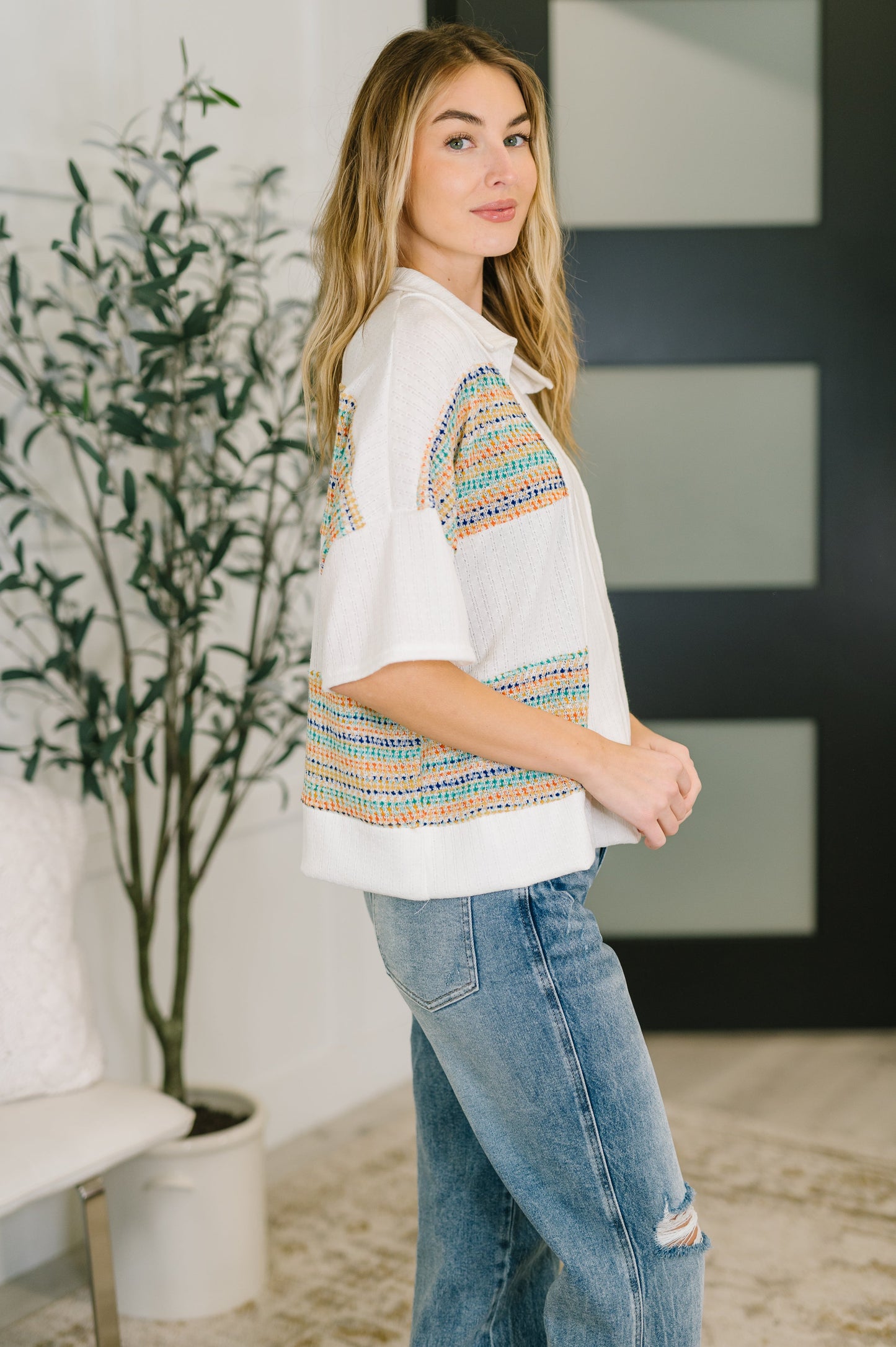 Good For Me Collared Knit Top (Online Exclusives)