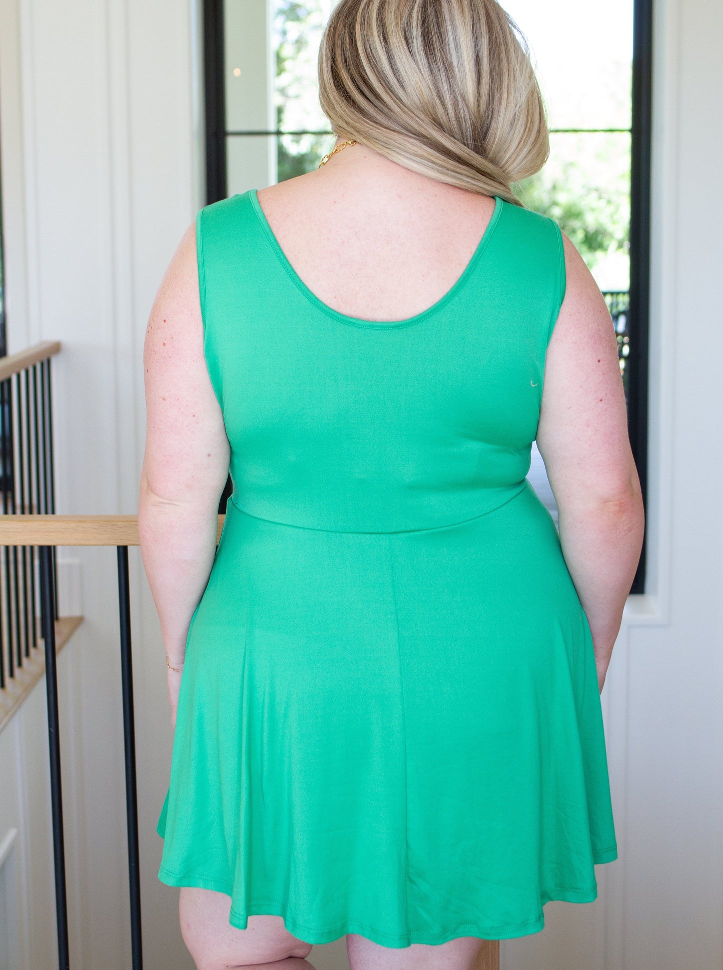 Gorgeous in Green Sleeveless Skort Dress (Online Exclusive)