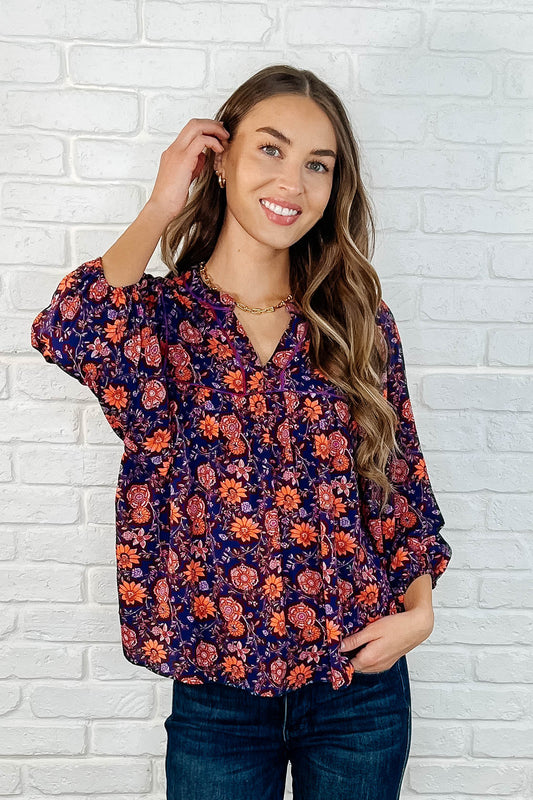 Hiterto Unknown Floral Babydoll Blouse (Online Exclusive)