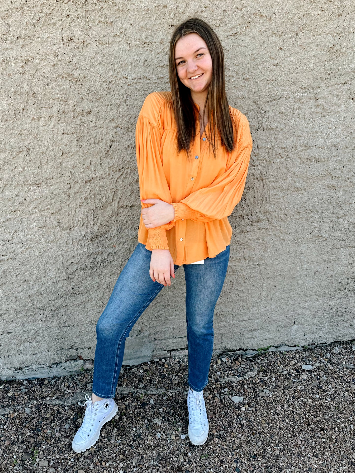 Clementine Button-Up Top