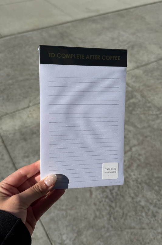 To Complete After Coffee Notepad
