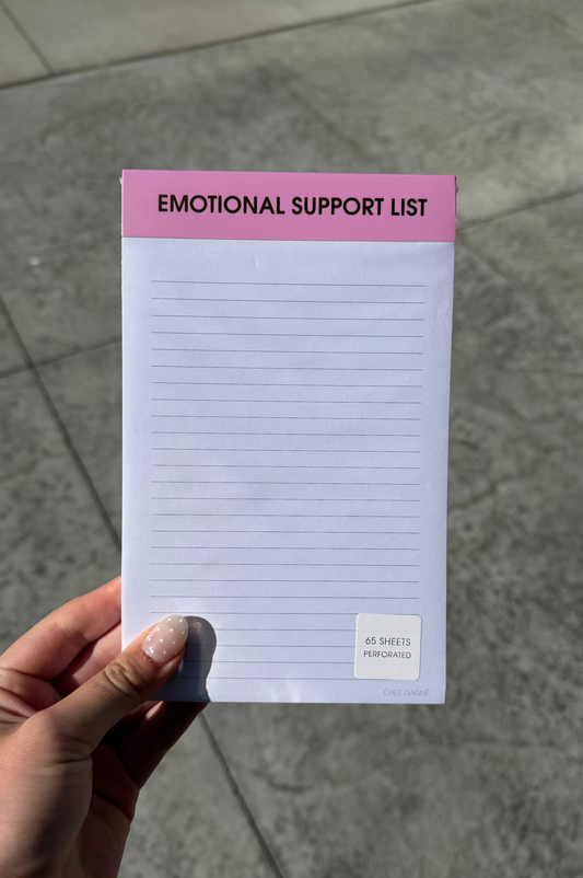 Emotional Support List Notepad