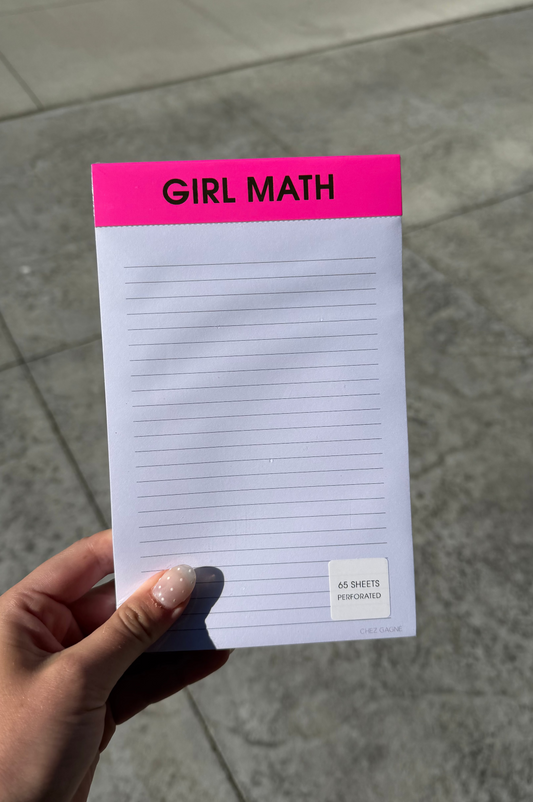 Girl Math Notepad