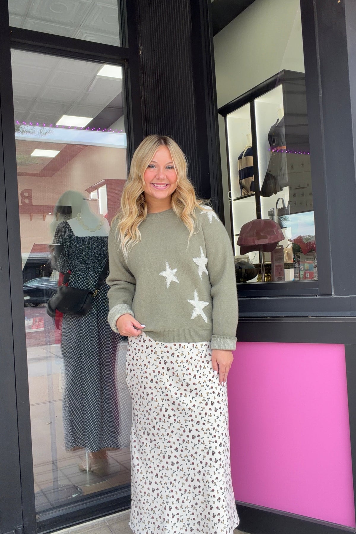 Ditsy Floral Print Skirt