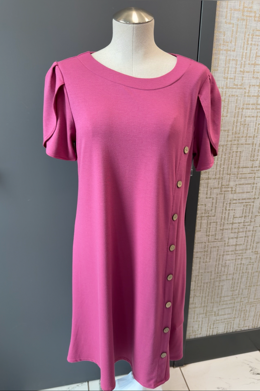 Malorie Button Dress - Rosetta