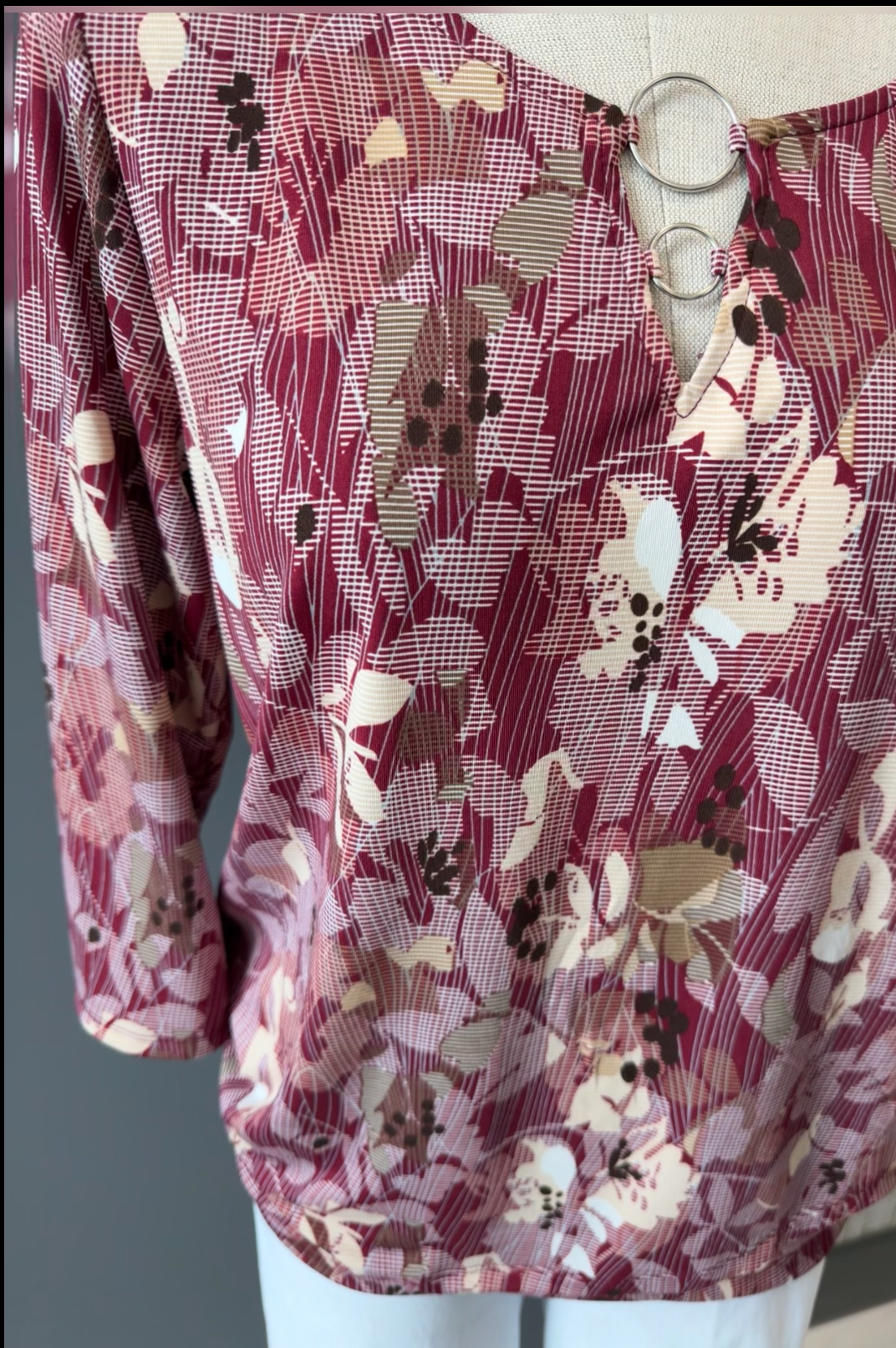 Floral Grid Blouse - Multiple Colors