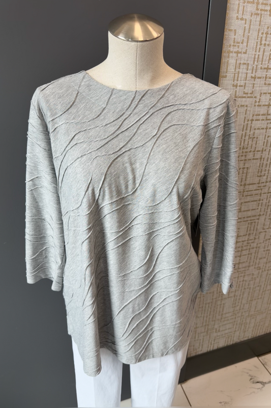 Wavy Line Blouse - Multiple Colors