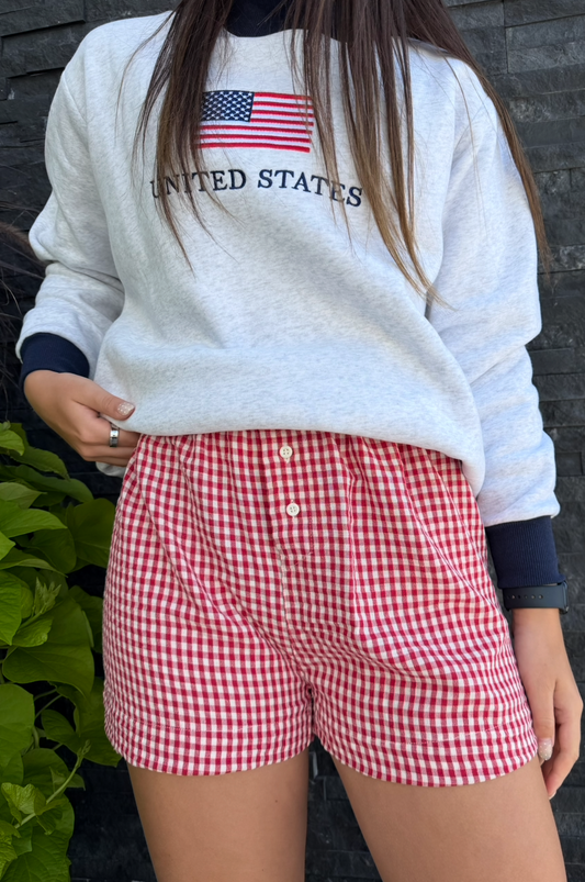 Red Gingham Shorts