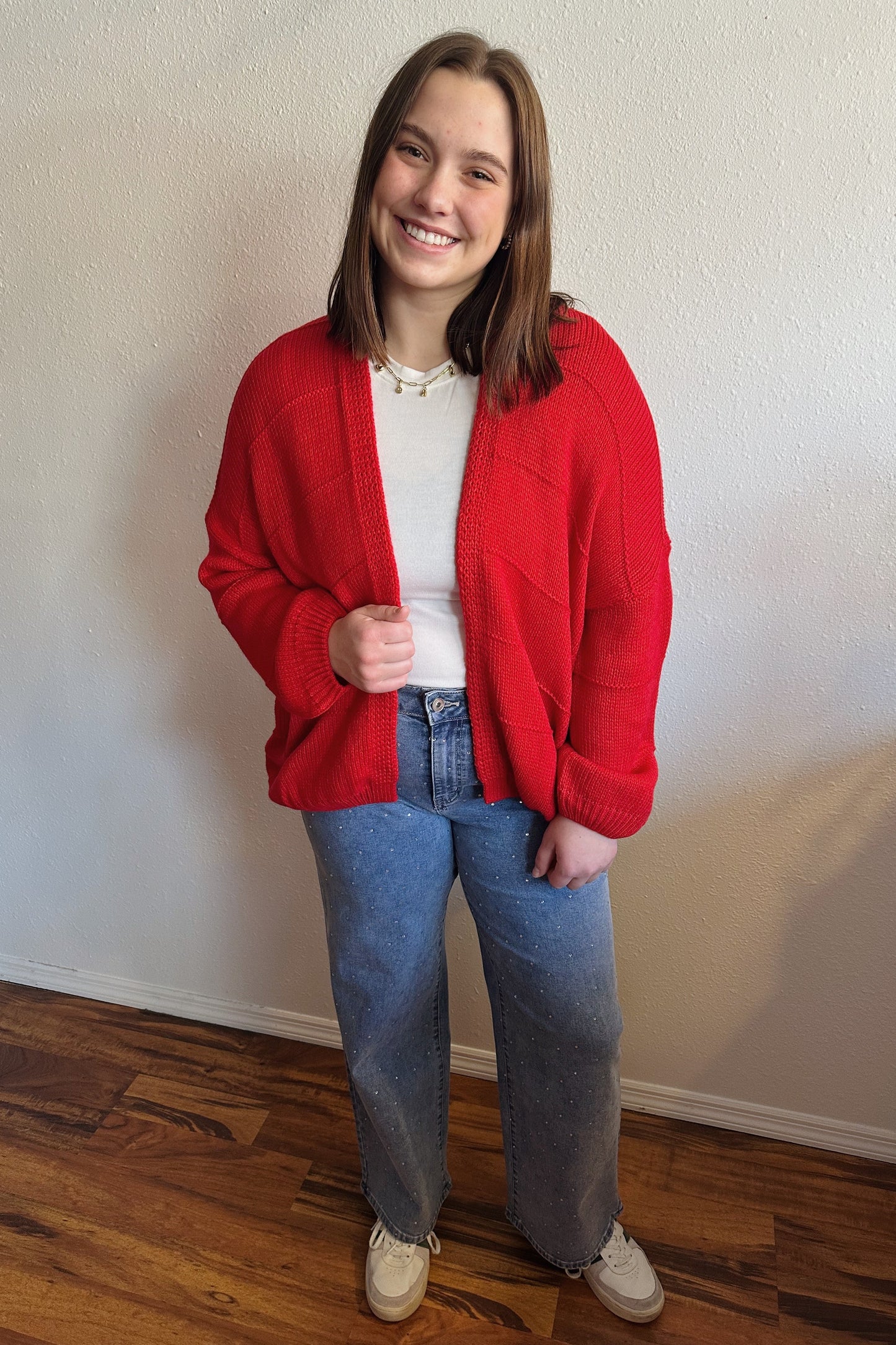 Red Heart Lollipop Cardigan