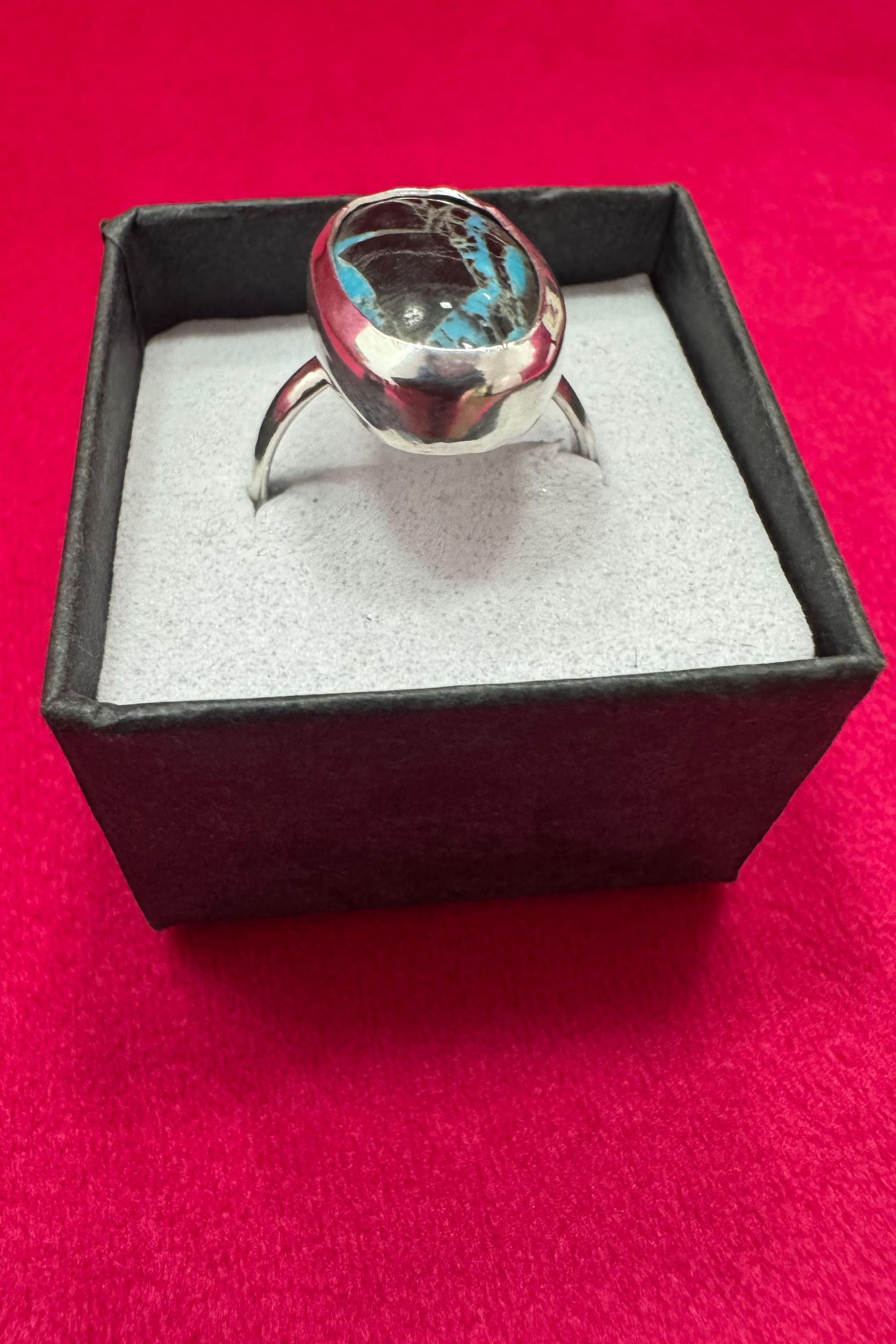 Turquoise Ring shown in ring box