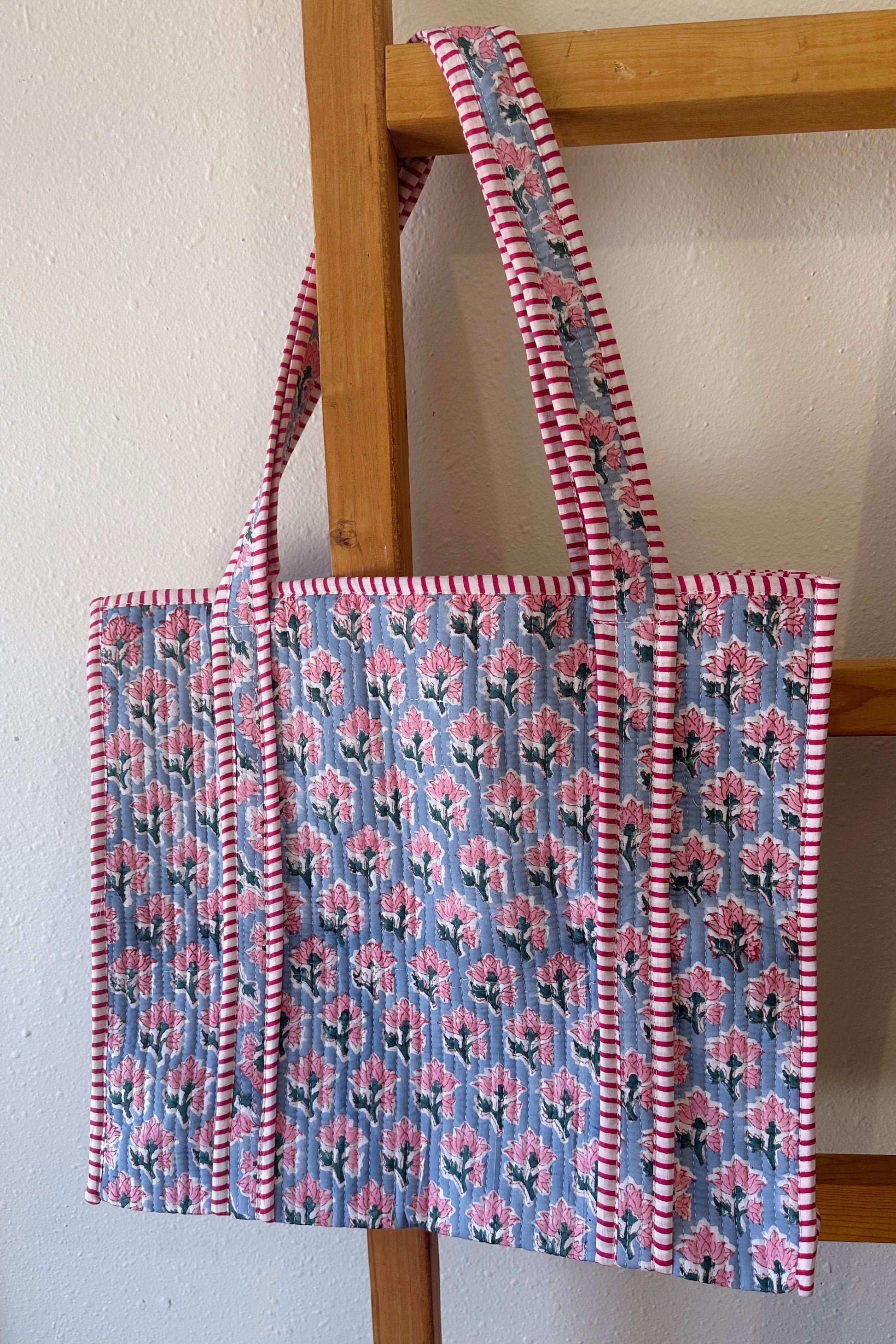 Cotton Candy Quilted Tote Bag - Main Image