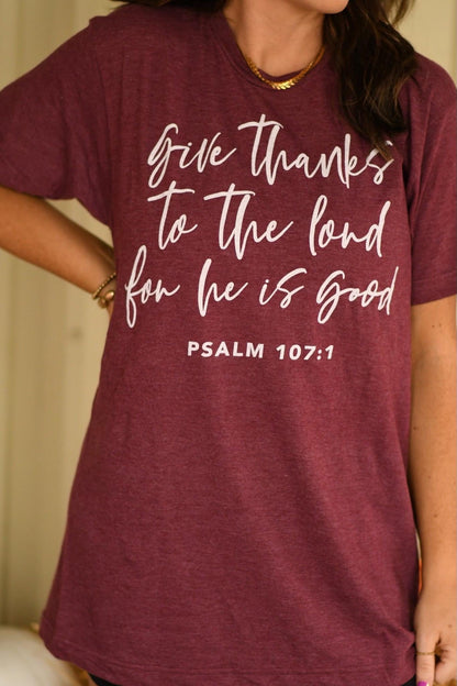 Give Thanks to the Lord Graphic Tee