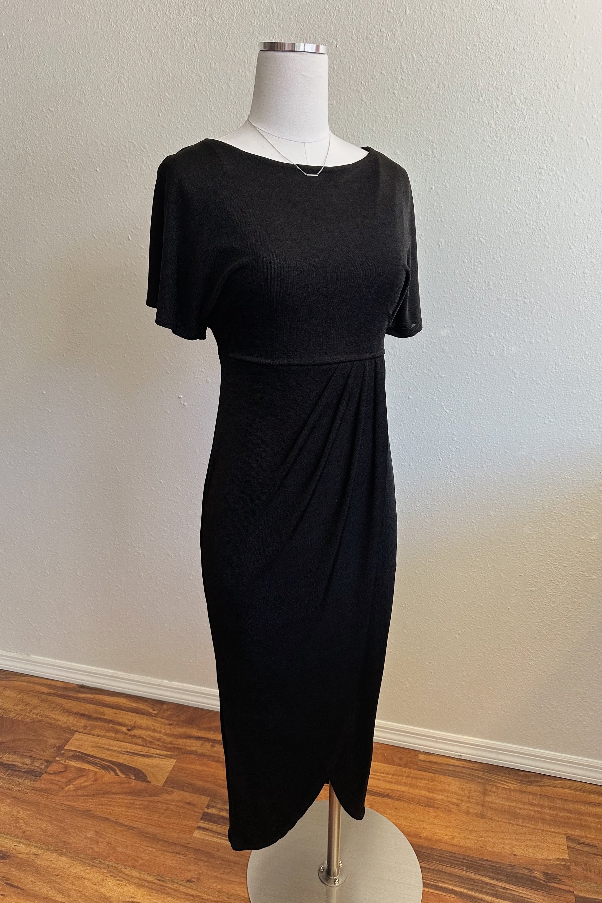 Classic Black Wrap Dress - Small Classic Black Wrap Dress - Small