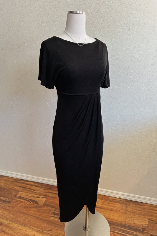 Classic Black Wrap Dress