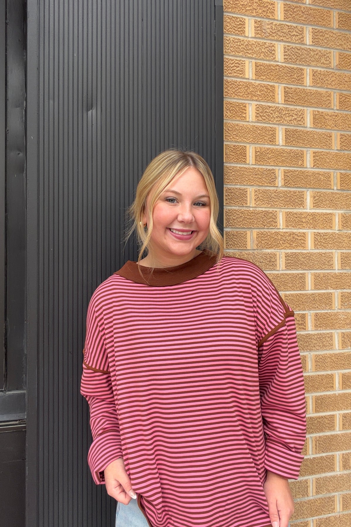 Sweet Mocha Stripe Top