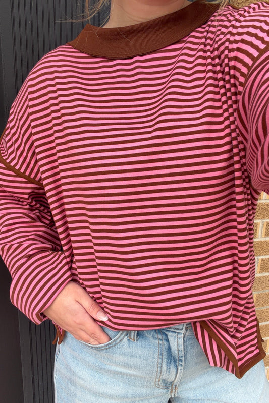 Sweet Mocha Stripe Top