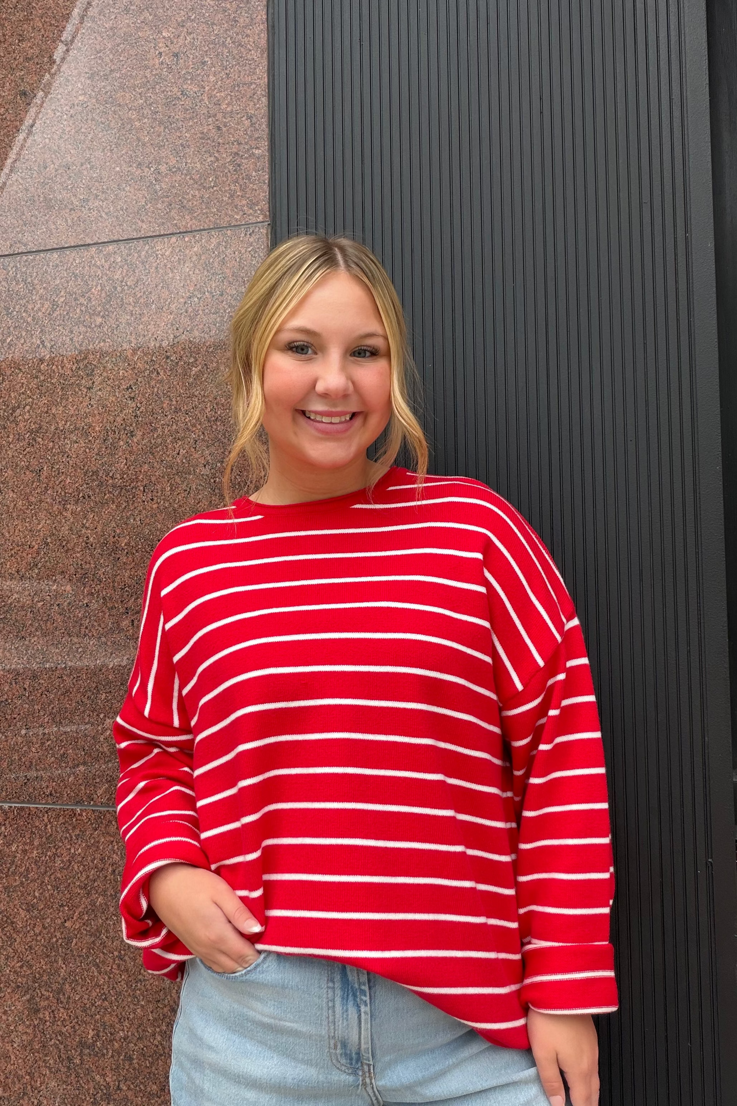 Scarlet Striped Sweater