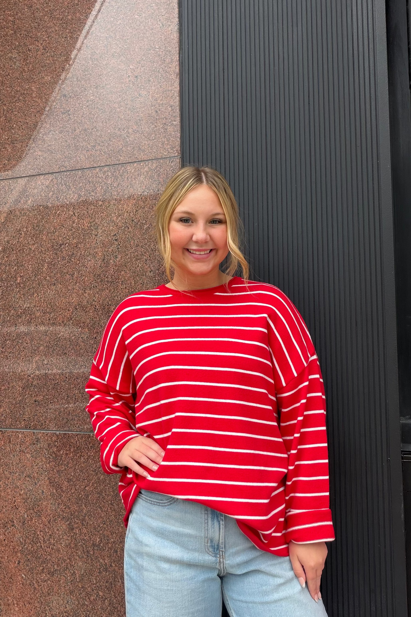 Scarlet Striped Sweater