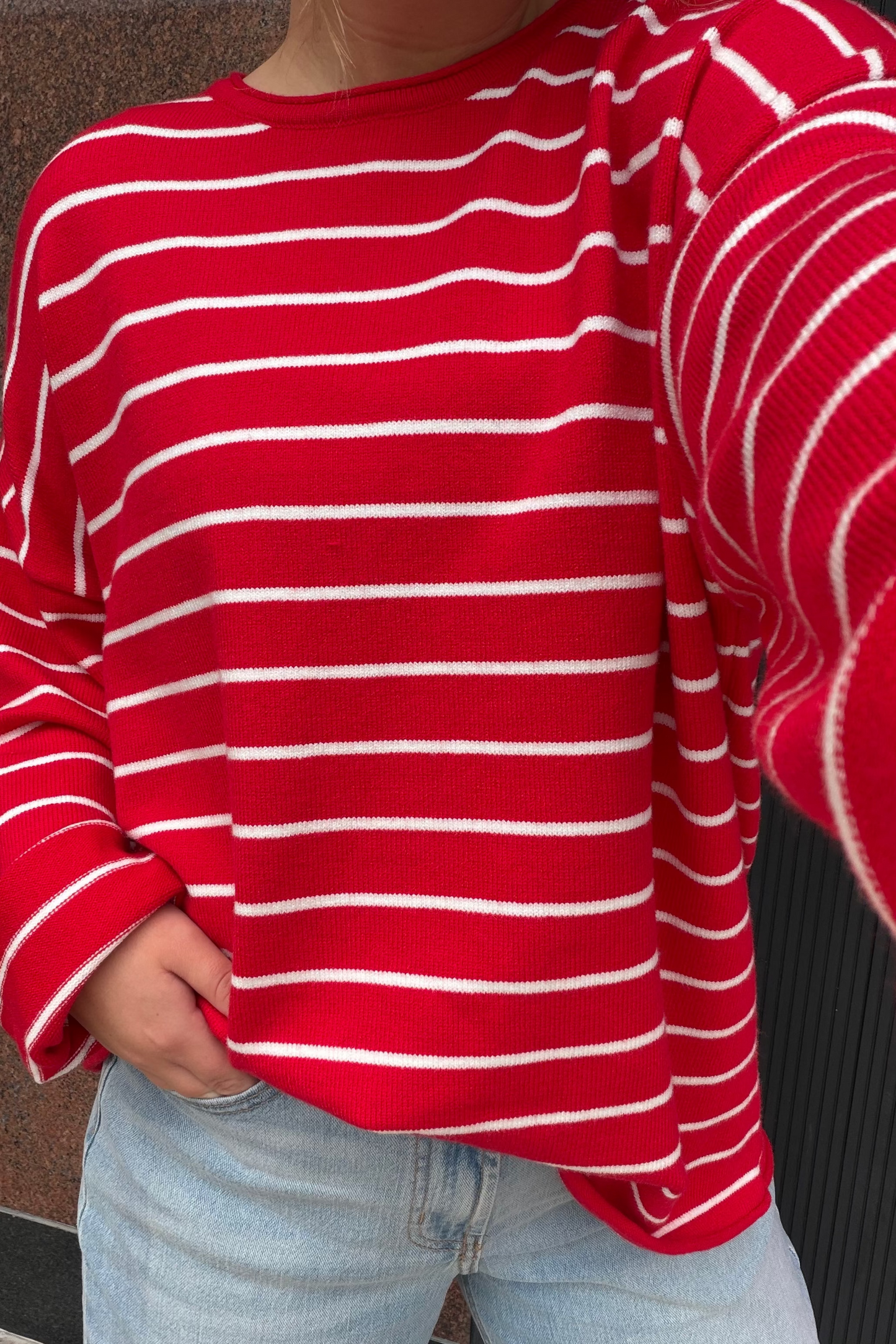 Scarlet Striped Sweater