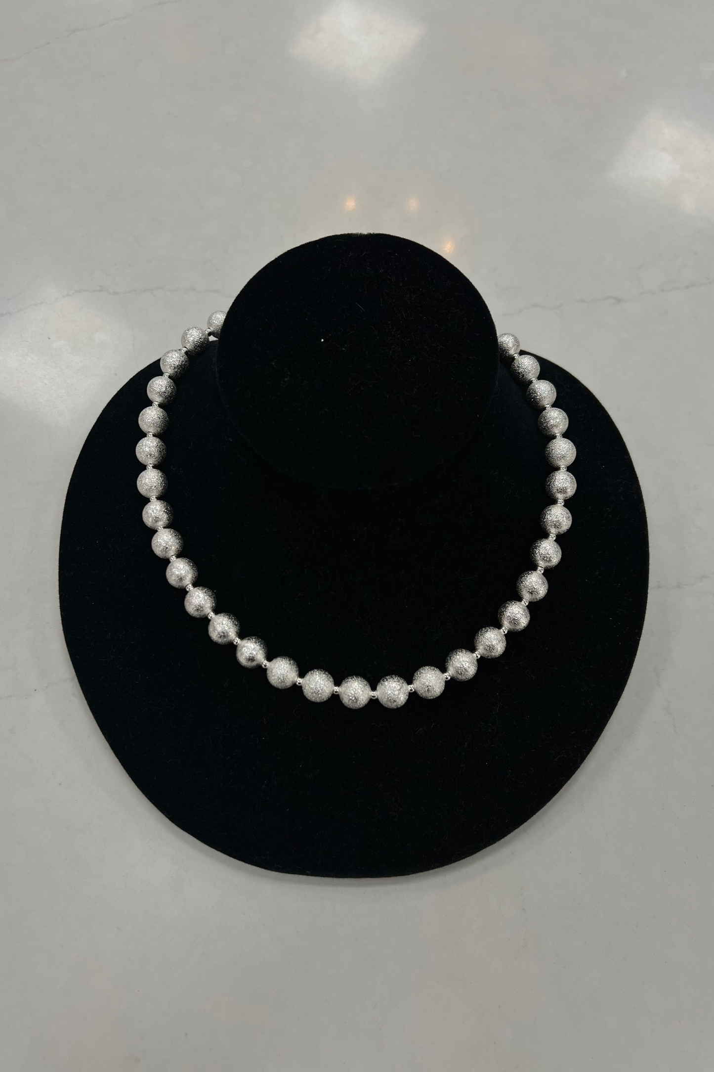 Platinum Pearl Necklace