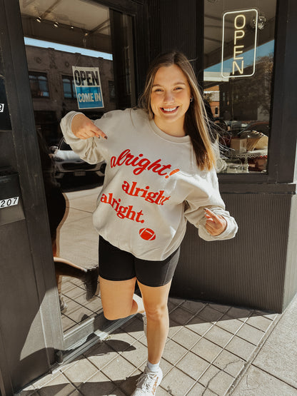 Alright Alright Alright Football Crewneck