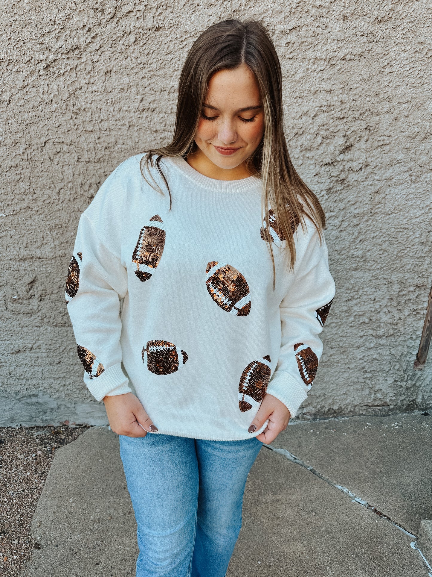 Game Day Football Sequin Sweater