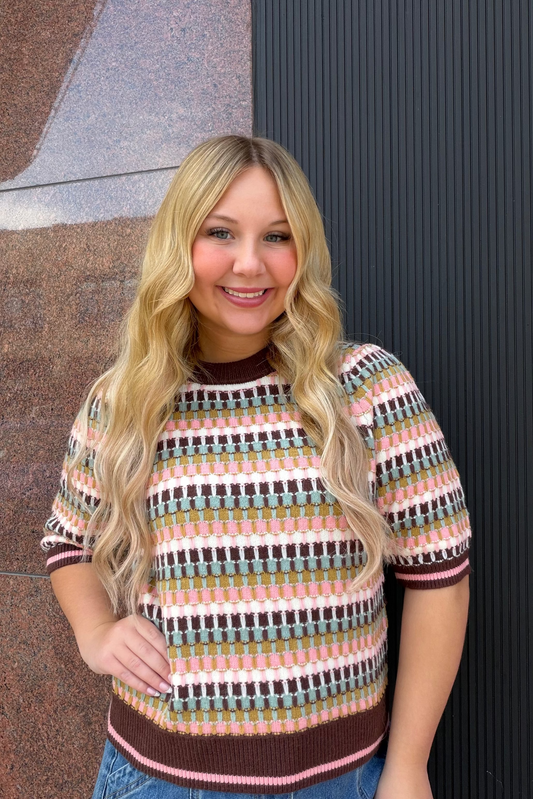 Jolynn Striped Knit Top