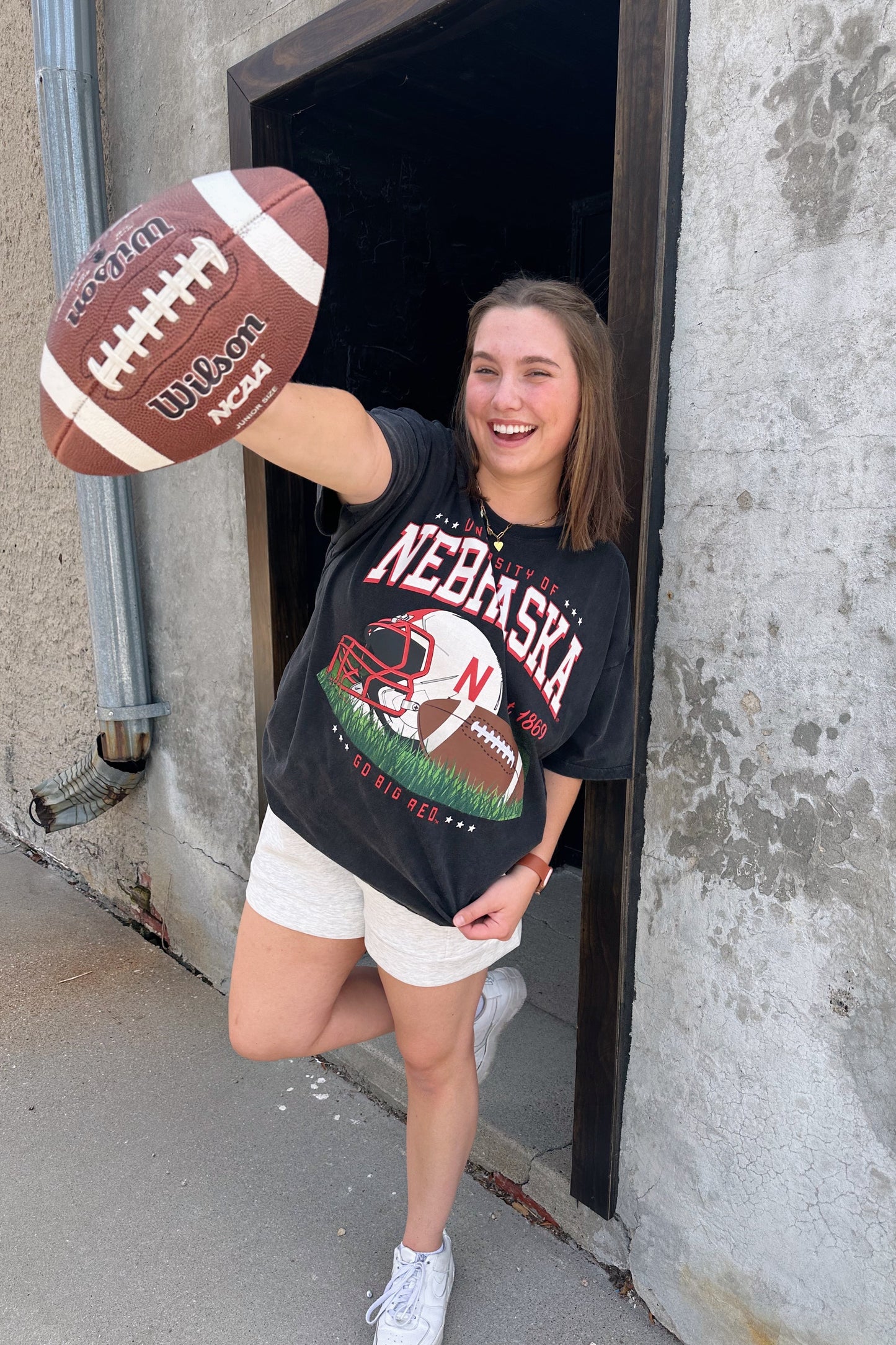 Nebraska Malone Multimedia Oversized Band Tee
