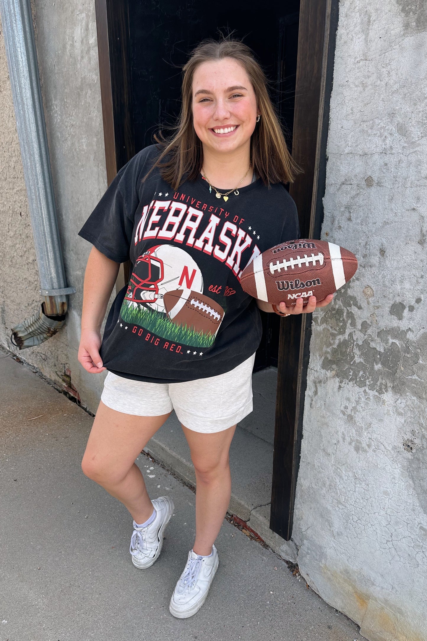Nebraska Malone Multimedia Oversized Band Tee