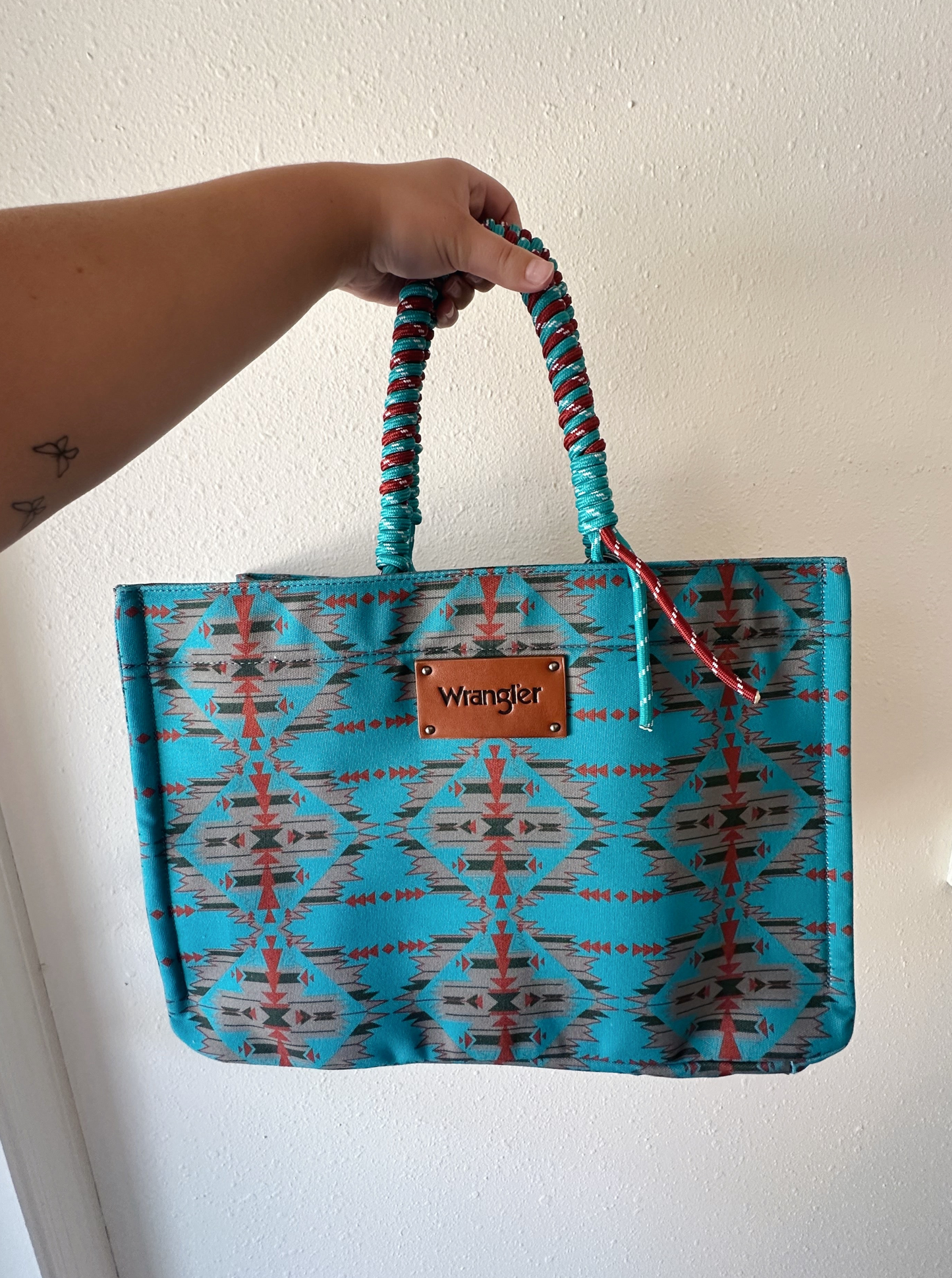 Wrangler Oversized Tote Bag - Turquoise