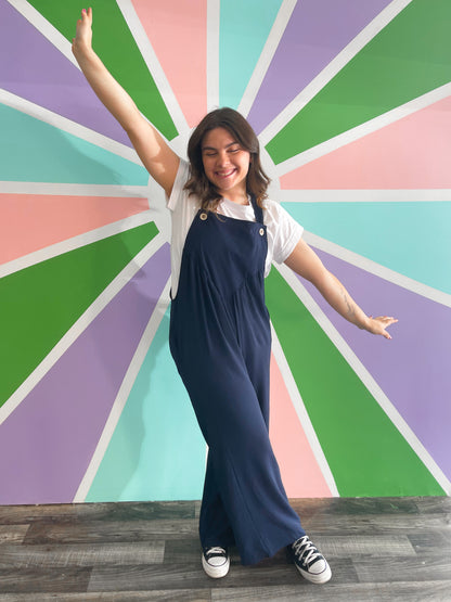Navy Overall Jumpsuit