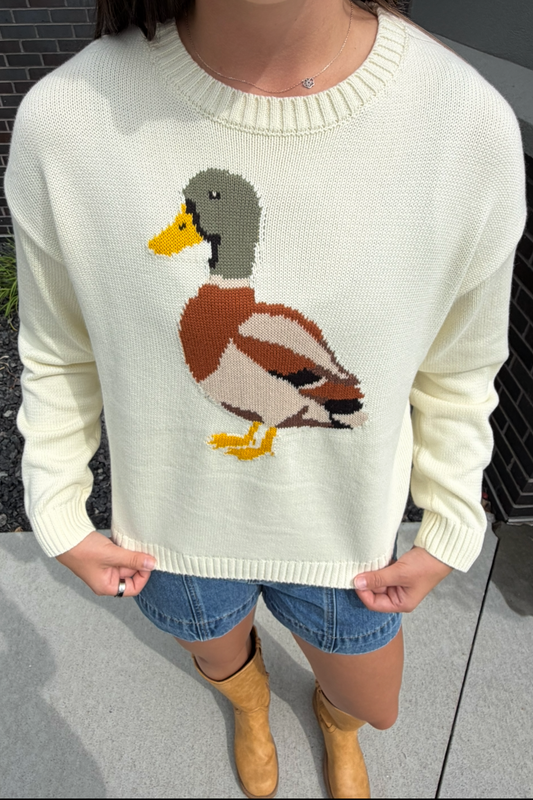 Mallard Duck Sweater - Cream