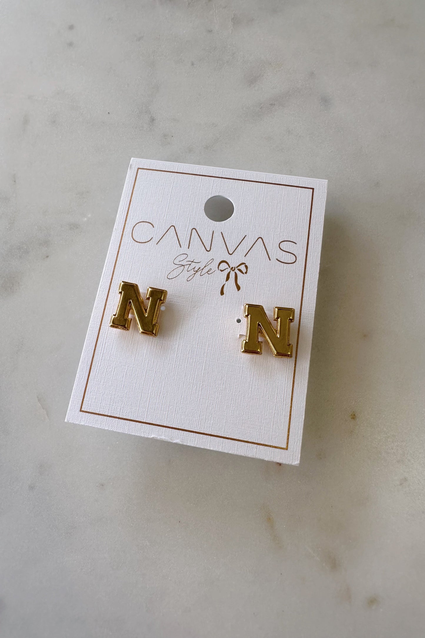 Nebraska Cornhuskers 24K Gold Plated Stud Earrings