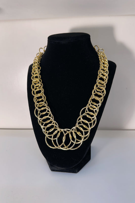 Maverick Elongated Chain Link Necklace - Gold