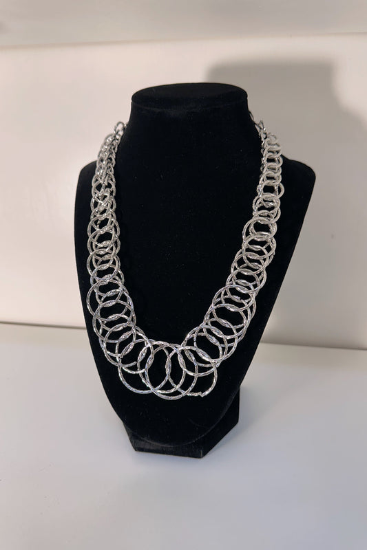 Maverick Elongated Chain Link Necklace - Silver