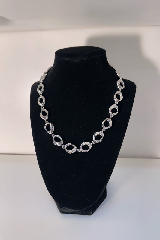 Oryan Open Circle Chain Link Necklace - Silver