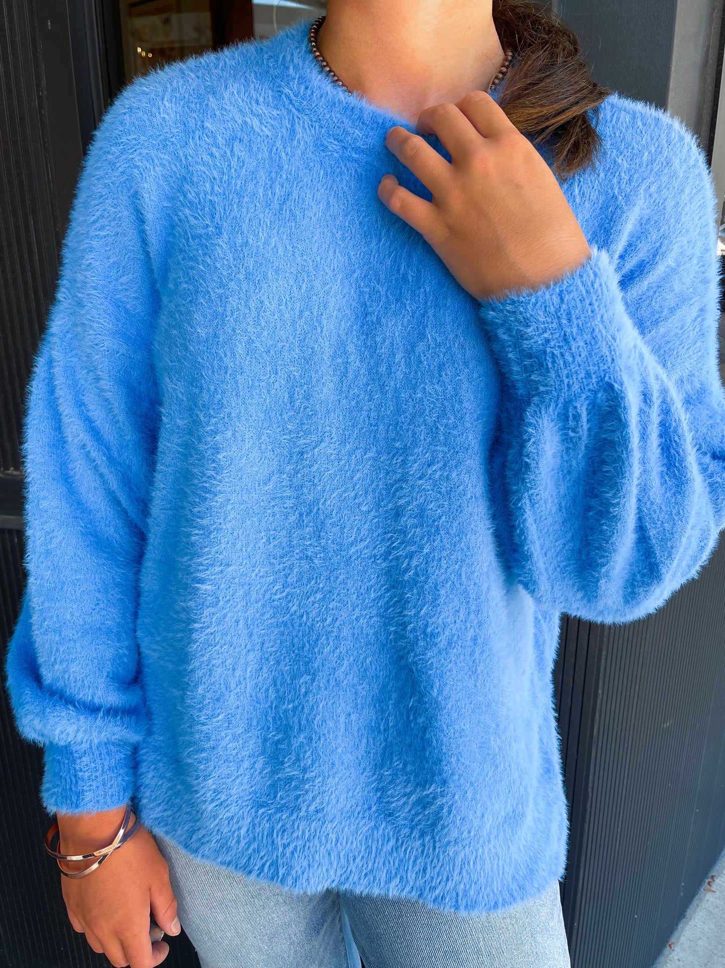 Electric Blue Mohair Sweater