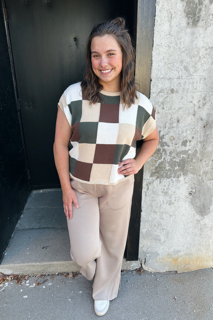 Taupe Wide Leg Pants