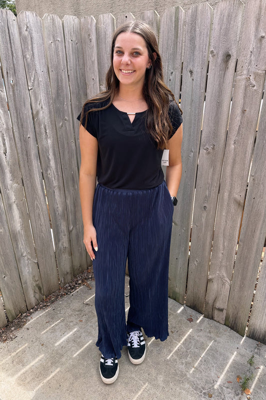 Deep Blue Wavy Pant