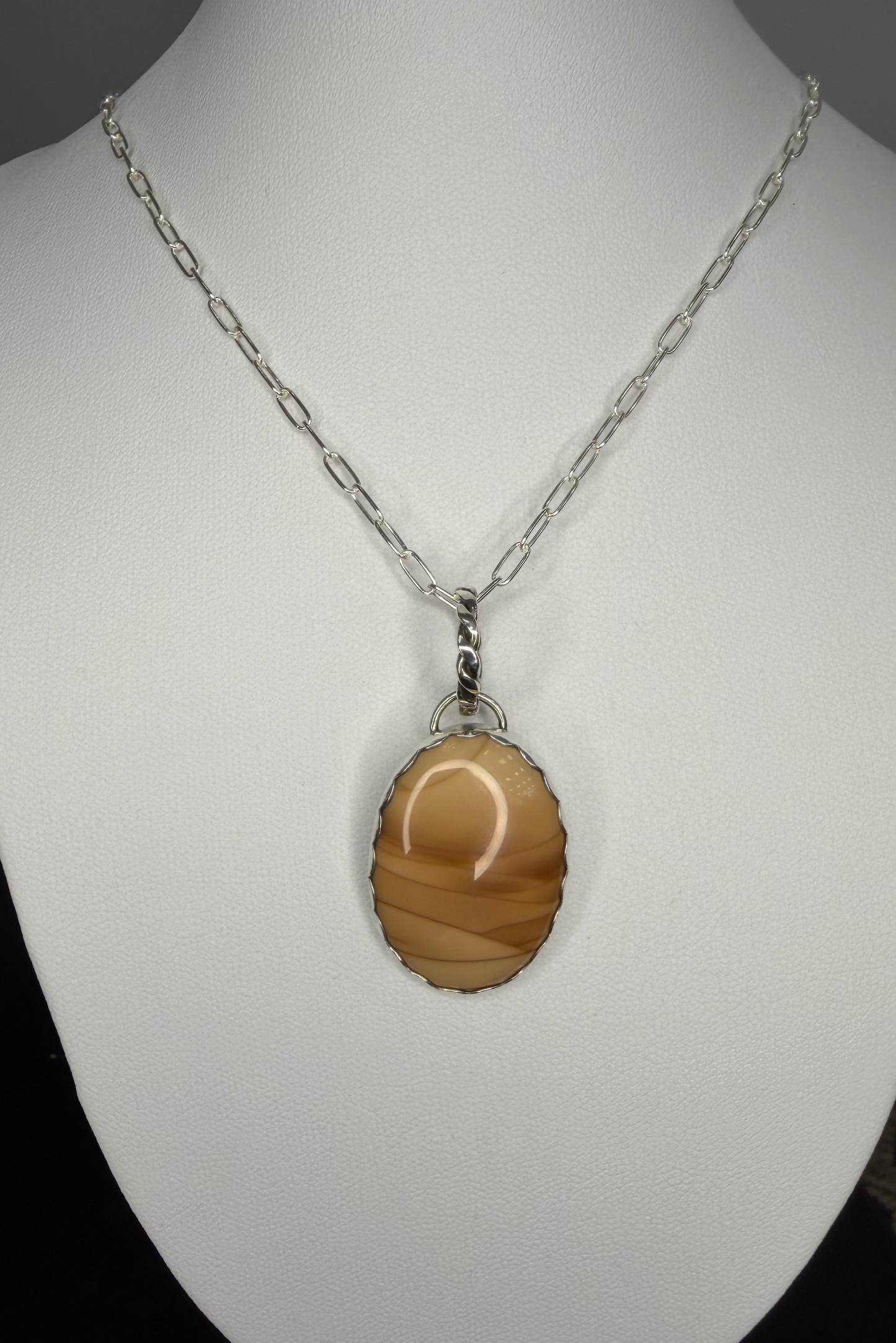 pendant shown on chain