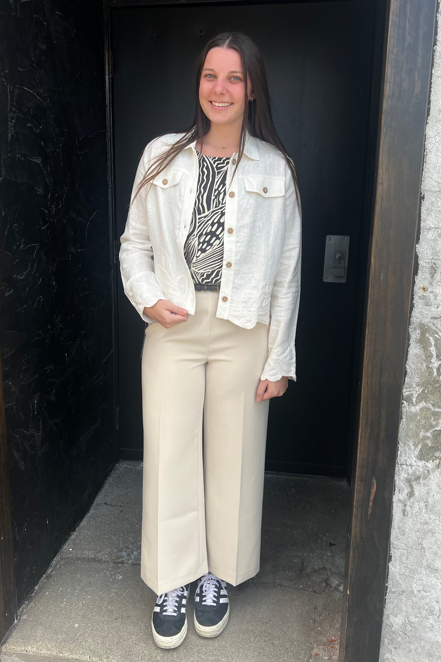 Charlie B Dressy Casual Belted Trouser