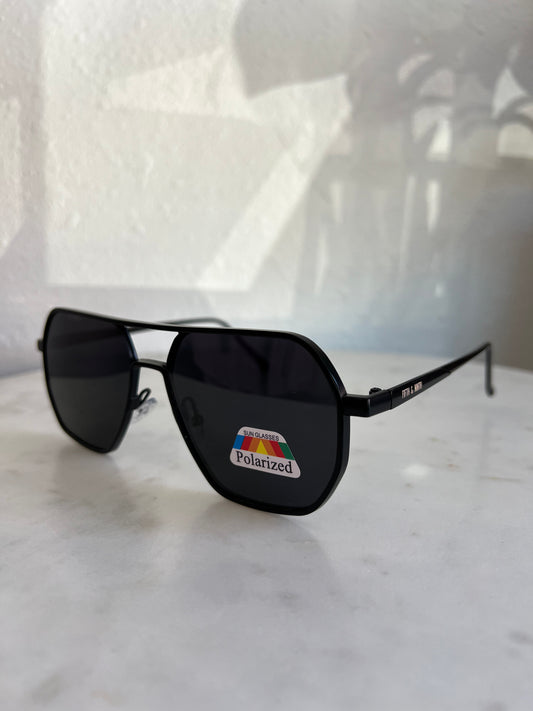 Nola Polarized Sunglasses - Black/Black