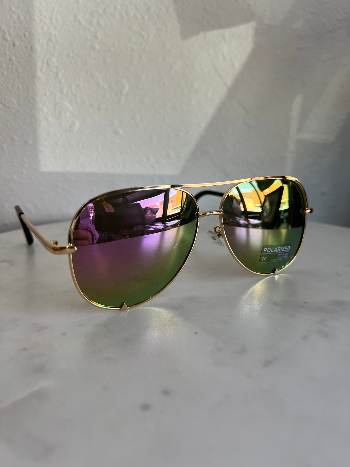 Walker Polarized Sunglasses - Opal Mirrored/Gold