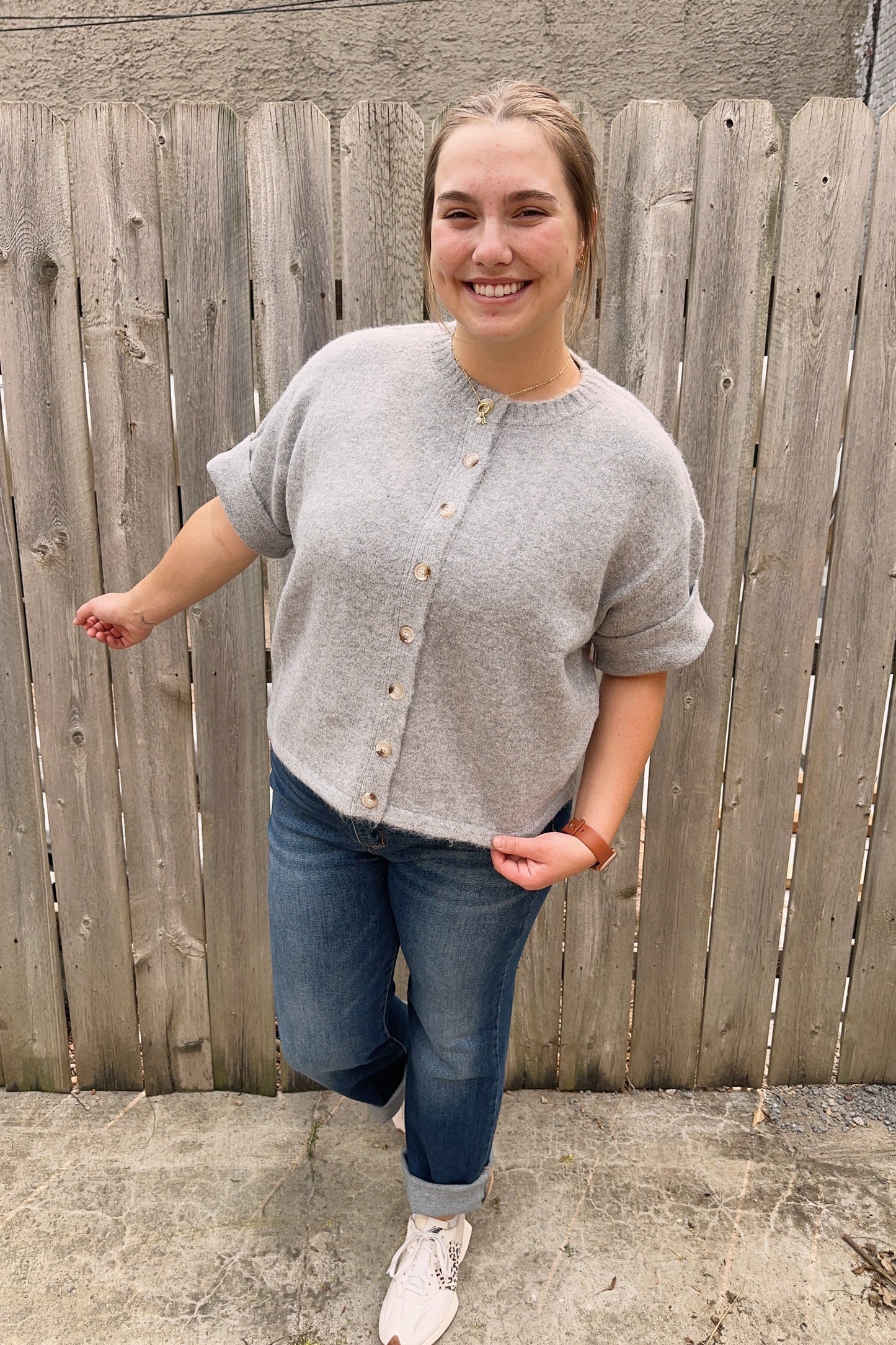 Brushed 1/2 Sleeve Button Top - Multiple Colors