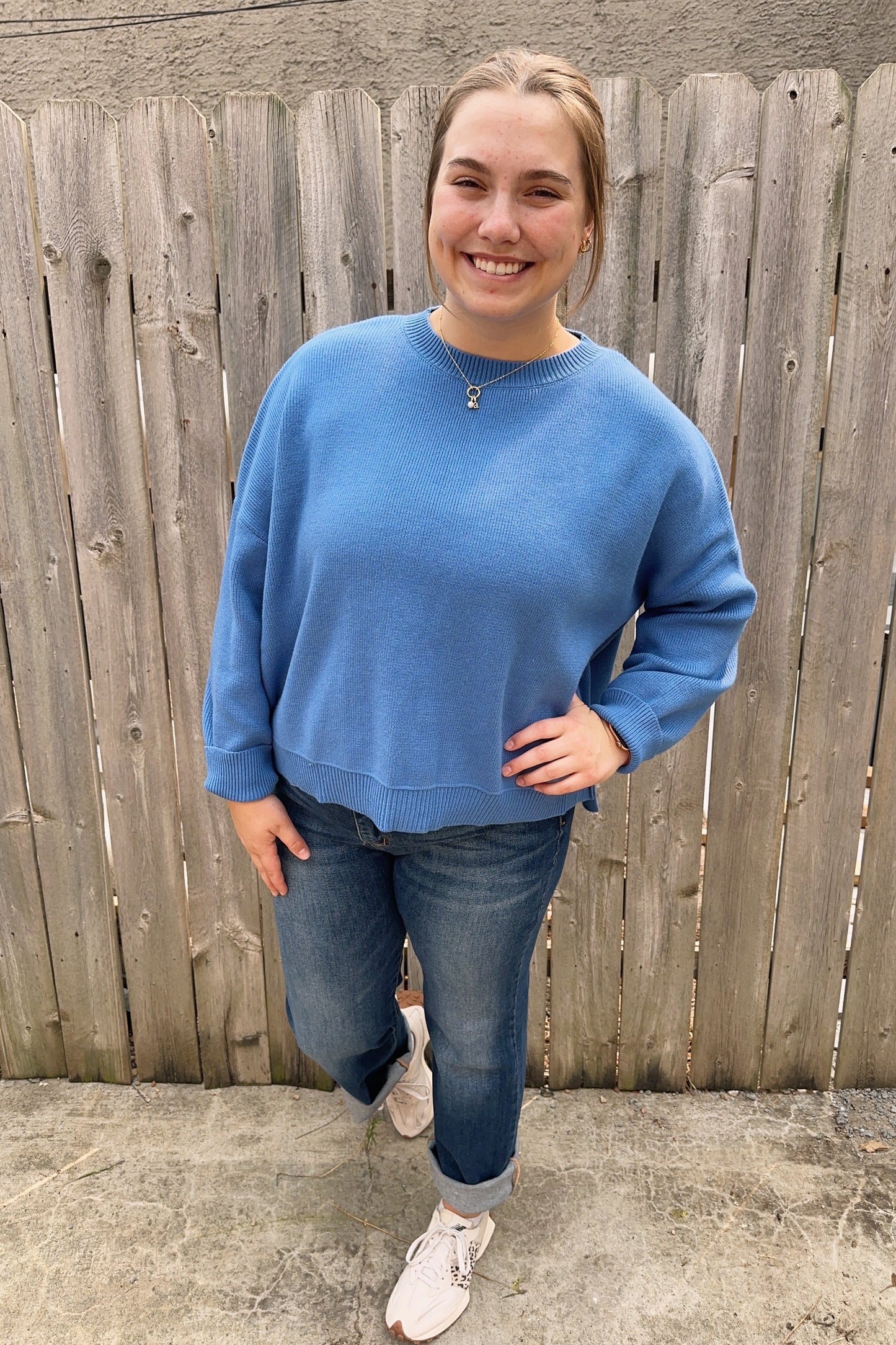 Pacific Blue Knit Sweater