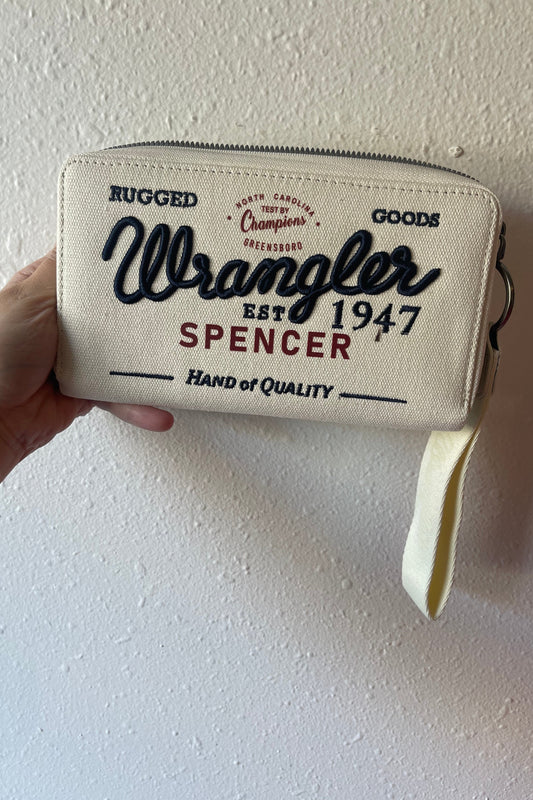 Wrangler Vintage Canvas Wristlet - Beige